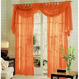 Gardinenbox Voile komplett GARDINEN Set 3tlg., Orange, 60999