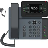 GEQUDIO IP Telefon GZ-6 mit Netzteil - mit WLAN und Bluetoot,