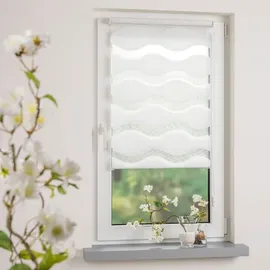 LIEDECO Klemmfix Duo-Rollo  Wave 45 x 150 cm weiß