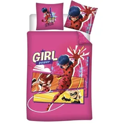Miraculous Ladybug Kinderbettwäsche Set – Baumwolle Bettbezug 140x200 cm & Kissenbezug 65x65 cm