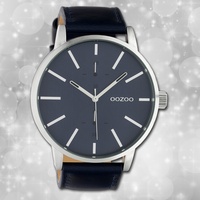 Oozoo Unisexuhr Timepieces C10501 dunkelblau Lederarmband Analoguhr UOC10501