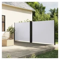 vidaXL Seitenmarkise Ausziehbar Weiß 160x600 cm