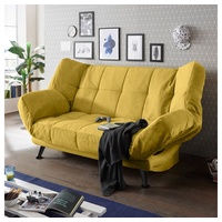 Lomadox Schlafsofa INSUL-09, Schlafcouch Sofa Couch Jugendzimmer Gästezimmer gelb Bettkasten gelb