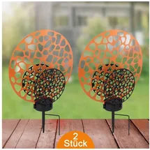 bmf-versand Außenleuchte Metall 41,0 cm 2er Set warmweiß