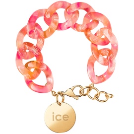 ICE-Watch ICE Jewellery - Chain Bracelet - Pink yellow - Kettenarmband mit XL-Maschen für Frauen, geschlossen mit einer goldenen Medaille (020999)