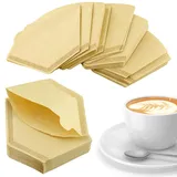 250 Stk Papier Kaffeefilter Größe 1, fächer Filterpapier, V-förmiger Kaffeefilter Papier 01, Coffee Filter Papers, Coffee Papierfilter für Kaffeemaschinen Filterbecher 1-2 Tassen Kaffeefilterpapier