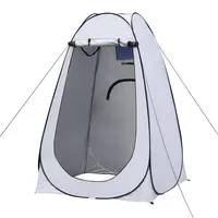 TUKAILAI Camping Toilettenzelt Duschzelt Pop Up Umkleidezelt Privatsphäre Toilette Umkleidekabine Lagerzelt Mobile Outdoor WC Zelt für Camping & Beach, mit Tragetasche 150 x 150 x 190 cm Grau