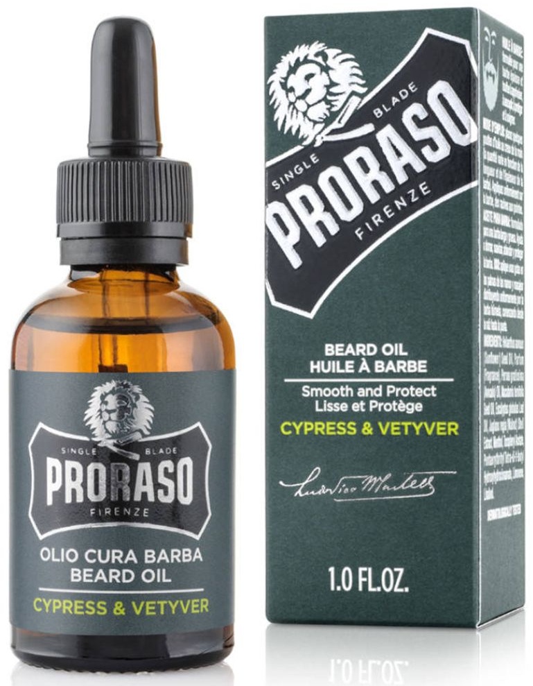 PRORASO Cypress & Vetyver Huile à barbe 30 ml huile