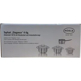 Rösle Elegance Topf-Set 4-tlg. 3 x Kochtopf + Stielkasserolle