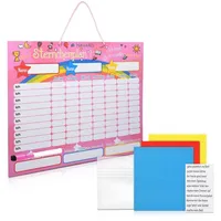 Navaris abwischbare Belohnungstafel magnetisch 40x32cm - Kinder Aufgaben Tafel