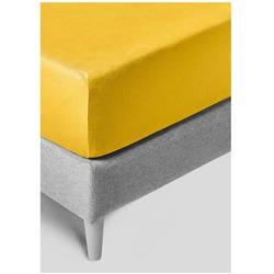 Kneer Exclusive-Stretch 93 Spannbetttuch - 120/130-200/220cm	honig
