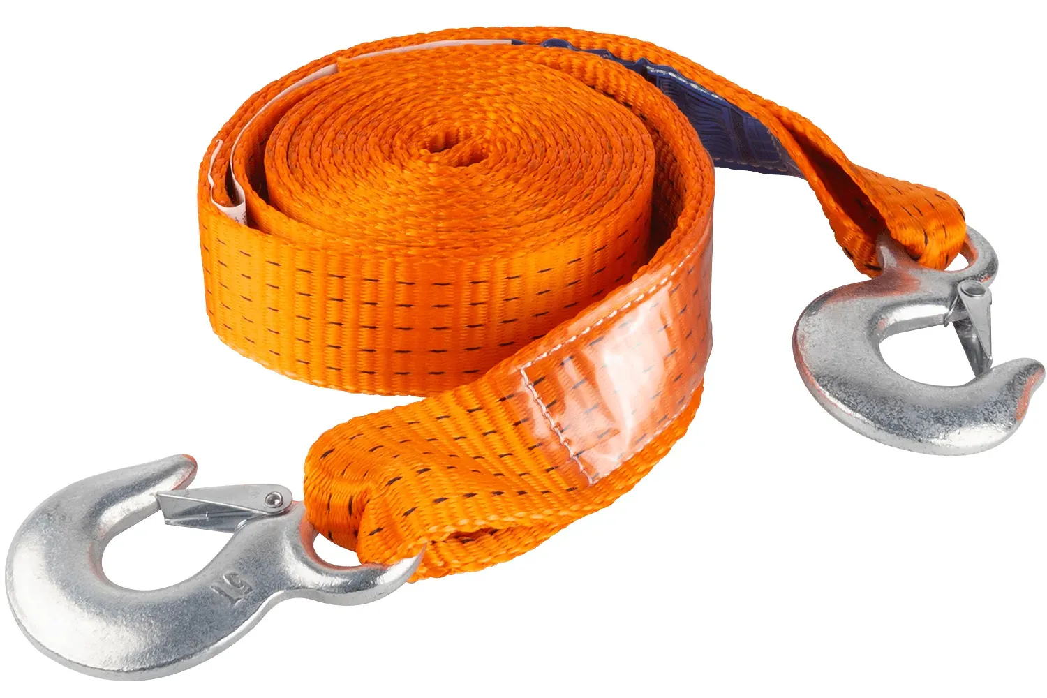 HERMON Schleppseil mit Haken, 4,5 m/50 mm/5 t, orange