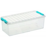 SUNWARE Q-Line Box - 9,5 Liter - 485 x 190 x 147mm - transparent/blau