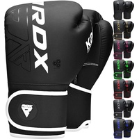 RDX Sports RDX F6 KARA Boxhandschuhe, Matt Schwarz-Weiß, 12 oz