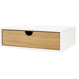 WoodMan Nachttisch Farsta 40 x 30 x 12 cm Braun/Weiß