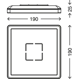Briloner LED Panel Free schwarz 19 x 19 cm mit Backight-Effekt