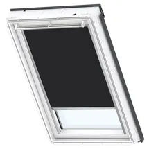 VELUX Verdunkelungsrollo Uni Schwarz 3009, C04 3009K (Farbe: - 3009K, Farbe Schiene: Premium