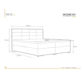 panda möbel Boxspringbett 180x200, mit Bettkasten, Grün, Matratze und Topper, Doppelbett, REVE, Panda Möbel - dunkelgrün