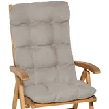 Beautissu Flair HL Hochlehner 120x50x8cm Hellgrau 2tlg