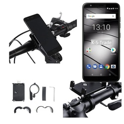 K-S-Trade für Gigaset GS280 Smartphone-Halterung, (Handyhalterung das Fahrrad Halter Lenkstange Fahrradhalterung) schwarz