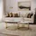 lookway COUCHTISCH LIRA 2in1 mit goldenem Gestell und Marmorplatte