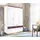 Priess Drehtürenschrank 140 x 193 x 56 cm Lila/Weiß