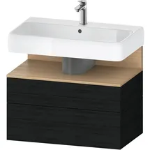 Duravit Waschtischunterbau 1 Auszug und 1 Schublade 79,0 x 47,0 x 59,0 cm Eiche Schwarz