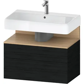 Duravit Waschtischunterbau 1 Auszug und 1 Schublade 79,0 x 47,0 x 59,0 cm Eiche Schwarz
