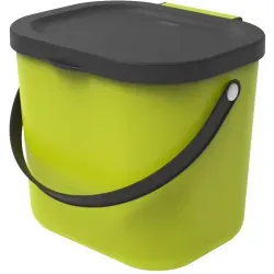 Rotho ALBULA Recycling Müllsystem, 6 Liter 1030305070 , Farbe: lime grün