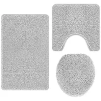 VidaXL Badematten-Set Grau 3-tlg. 20 x 0 cm