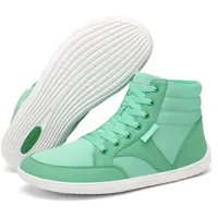 SAGUARO Barfußschuhe Damen Herren - Barfuss Schuhe Damen Outdoor Barfusschuhe High-Top Barefoot Shoes mit Zero-Drop Sohle Grün, Gr.40 - 40 EU