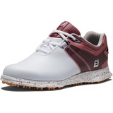 FootJoy Damen Pro|sl Sport Golfschuh, Weiß, Schwarz, Burgunderrot, 39 EU