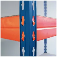 Karatcommercial Schwerlastregal Grizzly Blau-Orange Höhe: 220 cm Breite: 120