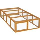 Wiltec XXL Freilaufgehege Holz 1800x900x480mm Freilauf Kleintierstall Kaninchen Hasen, Freigehege