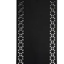 COFI Tischläufer für Zuhause und Garten mit Laserschnittmuster, 140x40 cm aus Polyester Schwarz