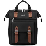 LOVEVOOK Rucksack Damen Klein, Wasserdicht Kleiner Rucksack Damen-rucksackhandtaschen Cityrucksack, Mini Rucksack Tasche 2 in 1 Elegant Backpack Women Handtache Rucksäcke Frauen für Reise Schwarz