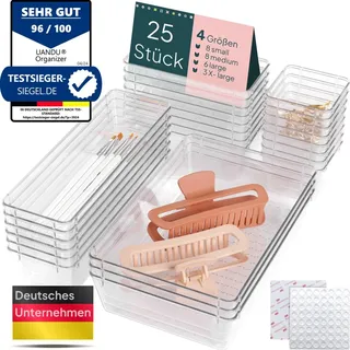 uandu Schubladen Organizer 25er Set 1-tlg. Transparent