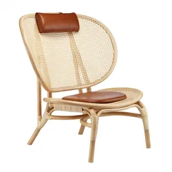 NORR11 - Nomad Lounge Sessel, Natur / cognac