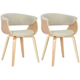CLP 2er Set Stühle Bruce Stoff natura/creme