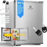 Kesser KESSER® Minikühlschrank mit Schloss, Minibar 40 Liter Nutzinhalt, Leise 22db, Abschließbar, Schlafzimmer, Wechselbarer Türanschlag, ca. 4°-16°C Höhe 57cm, Innenbeleuchtung Tisch-Kühlschrank