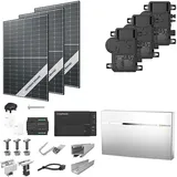 PV-Komplettanlage 15 kWp mit Enphase Mikrowechselrichtern + Stromspeicher 10,5 kWh, 36 Solarmodulen Glas-Glas black frame & Montagesystem Aufdach (* 0% MwSt. gem. §12 Abs. 3 UstG)