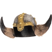 Funidelia | Wikinger Helm Deluxe für Herren Nordisch, Walküre, Barbaren, Vikings - Zubehör für Erwachsene, Zubehör für Kostüm - Braun