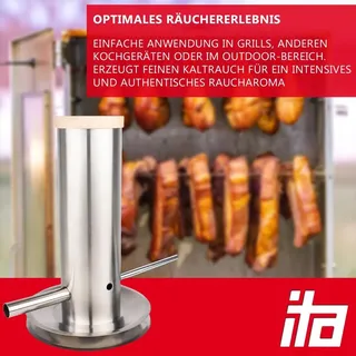 Ita Premium Kaltrauchgenerator aus Edelstahl - Raucherzeuger für Räucheröfen Smoker – Rauchgenerator zum Kalträuchern von Fisch, Fleisch, Käse