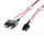 EasyLan LWL-LED-Patchkabel duplex 50/125μm OM4, LC/SC, violett, 1 m