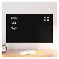 VidaXL Magnettafel Wandmontage Schwarz 80x50 cm Hartglas