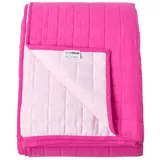 Homescapes Gesteppte Tagesdecke 150 x 200 cm Pink/Rosa