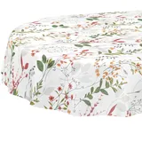 ANRO Wachstuchtischdecke Oval 180 x 140 cm Natur