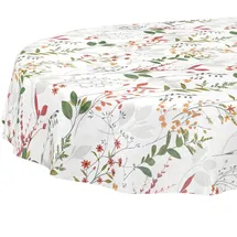 ANRO Wachstuchtischdecke Oval 180 x 140 cm Natur