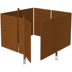Carport-Geräteraum SKANHOLZ "Abstellraum C2", braun (nussbaum), Holz, Gerätehäuser, aus Profilschalung