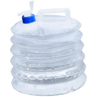windyday Faltbarer Wasserkanister, 5L / 10L / 15L Tragbarer Wassertank Kunststoff Wasserbehälter Mit Wasserhahn, BPA-freier Klappbehälter Camping Wasserbehälter Im Freien